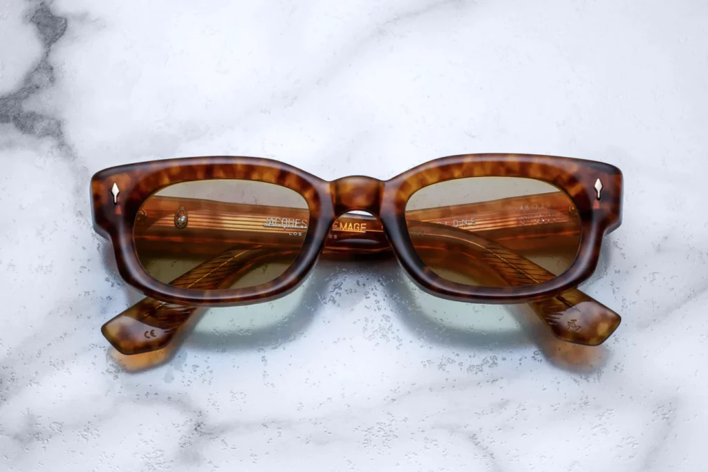 Sunglasses Model Whiskeyclone in Camel with Amber lenses from Jacques Marie Mage