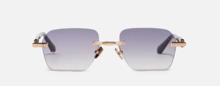 Sunglasses Model Dwayne in Color Rose Gold with Grey Gradient lenses from John Dalia