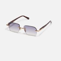 Sunglasses Model Dwayne in Color Antique Gold with Grey Gradient lenses from John Dalia