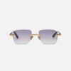 Sunglasses Model Dwayne in Color Antique Gold with Grey Gradient lenses from John Dalia