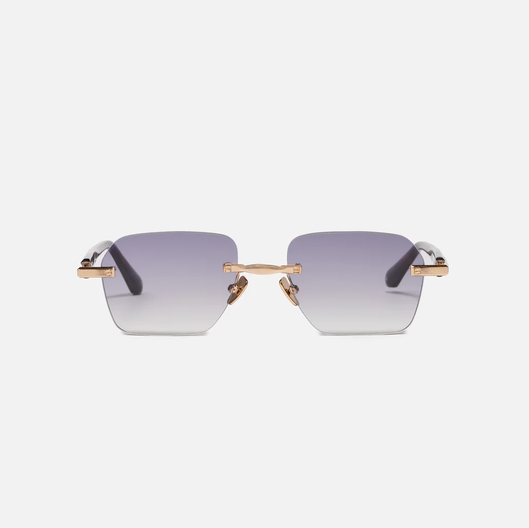 Sunglasses Model Dwayne in Color Antique Gold with Grey Gradient lenses from John Dalia