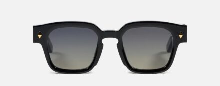 Sunglasses Model Project 1 in Color Shiny Black with Polarized Grey Gradient lenses from John Dalia