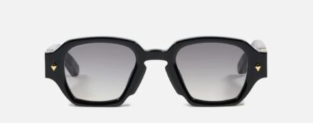 Sunglasses Model Project 2 in Color Shiny Black with Grey Gradient lenses from John Dalia