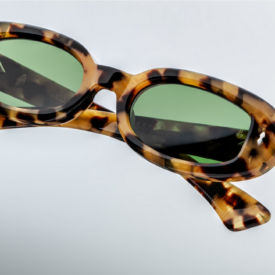 Sunglasses Model Besset in Gold Dust with Highland lenses from Jacques Marie Mage