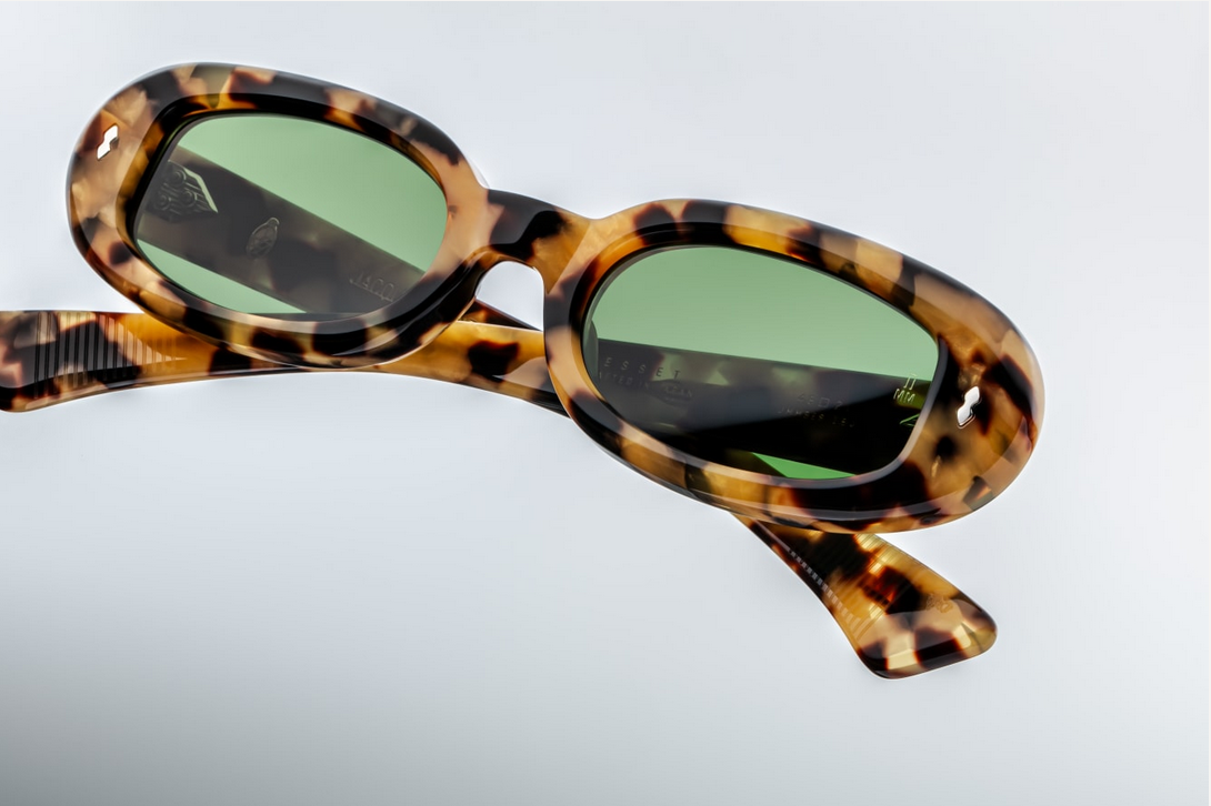 Sunglasses Model Besset in Gold Dust with Highland lenses from Jacques Marie Mage