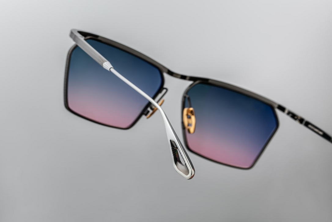 Sunglasses Model Bresson in Black with Dark Sunset lenses