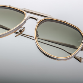 Sunglasses Model Commander in Color Silver with Light Bottle Green lenses from Jacques Marie Mage