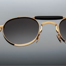 Sunglasses Model Dasan in Color Gold with Jet Gradient lenses from Jacques Marie Mage