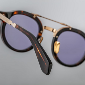 Sunglasses Model Delage in Color Dark Havana with Lavender lenses from Jacques Marie Mage