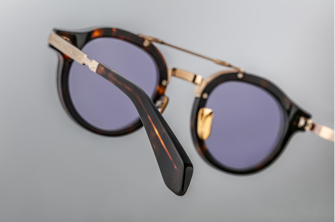 Sunglasses Model Delage in Color Dark Havana with Lavender lenses from Jacques Marie Mage