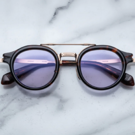 Sunglasses Model Delage in Color Dark Havana with Lavender lenses from Jacques Marie Mage