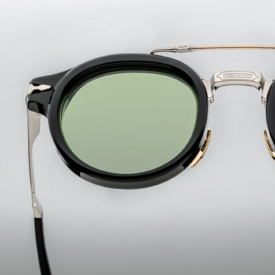 Sunglasses Model Delage in Color Noir with Green lenses from Jacques Marie Mage