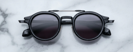 Sunglasses Model Delage in color Slate with Jet lenses from Jacques Marie Mage