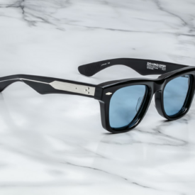 Sunglasses Model Heywood in color Black with Azure lenses in collaboration with Stanley Kubrick for Jacques Marie Mage