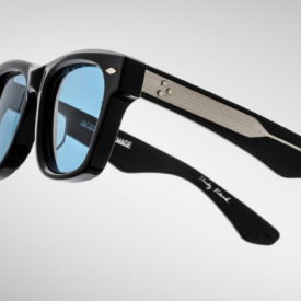 Sunglasses Model Heywood in color Black with Azure lenses in collaboration with Stanley Kubrick for Jacques Marie Mage