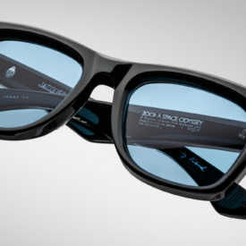 Sunglasses Model Heywood in color Black with Azure lenses in collaboration with Stanley Kubrick for Jacques Marie Mage