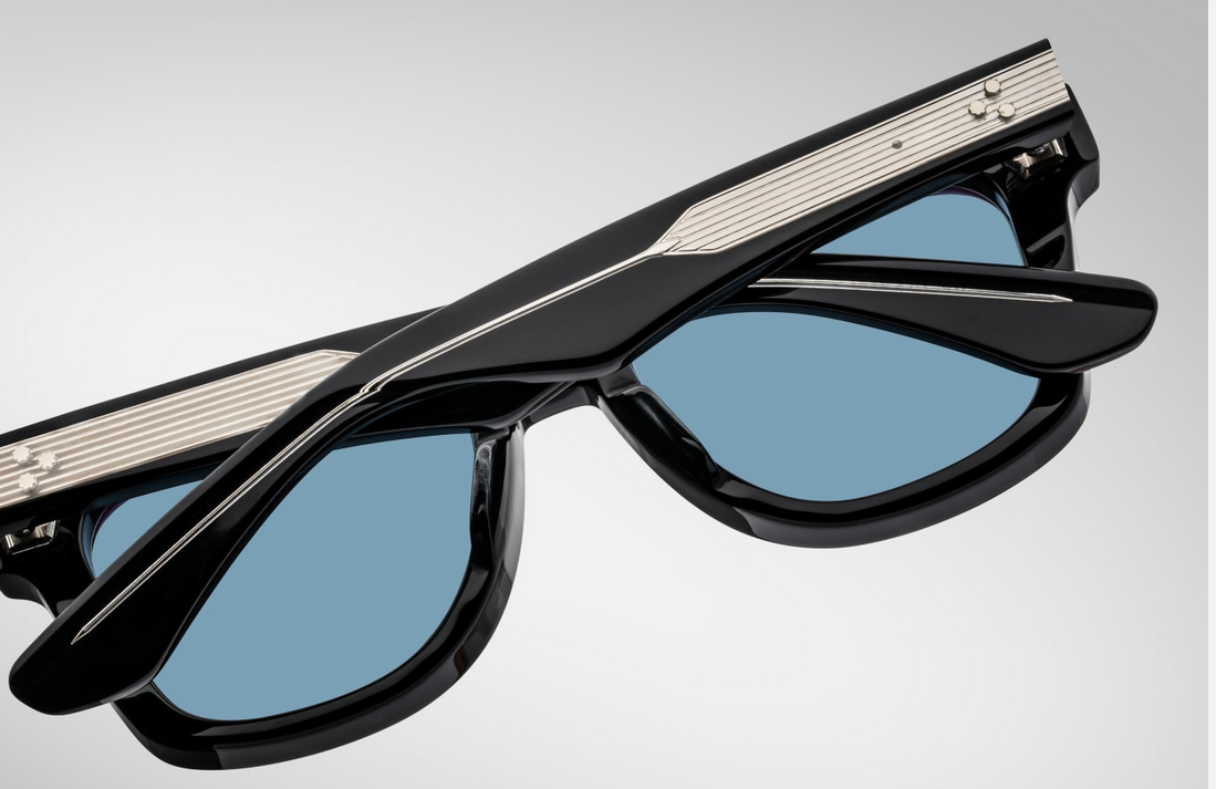 Sunglasses Model Heywood in color Black with Azure lenses in collaboration with Stanley Kubrick for Jacques Marie Mage