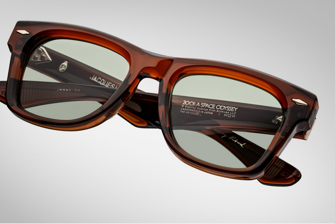 Sunglasses Model Heywood in color Hickory in collaboration with Stanley Kubrick for Jacques Marie Mage