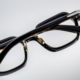 Optical Frame Model Holden in Color Noir with Superlight Grey lenses from Jacques Marie Mage