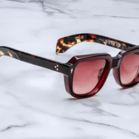 Sunglasses Model Taos in Color Burgundy with Rose Gradient lenses from Jacques Marie Mage