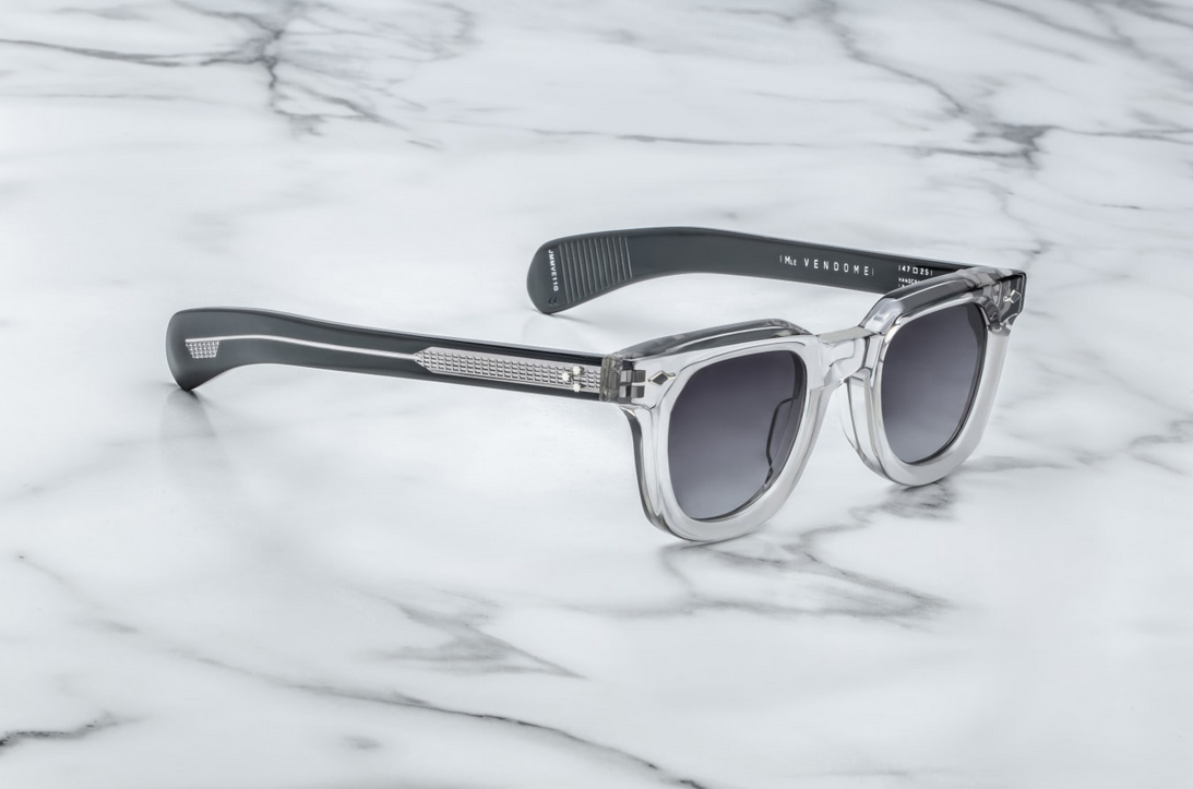 Sunglasses Model Vendome Epoxy in color Gris with Jet Lenses from Jacques Marie Mage