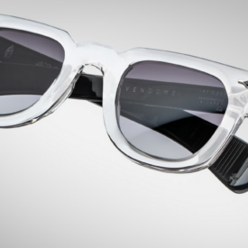 Sunglasses Model Vendome Epoxy in color Gris with Jet Lenses from Jacques Marie Mage