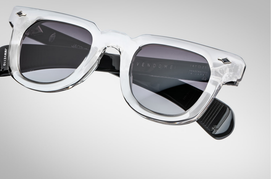 Sunglasses Model Vendome Epoxy in color Gris with Jet Lenses from Jacques Marie Mage