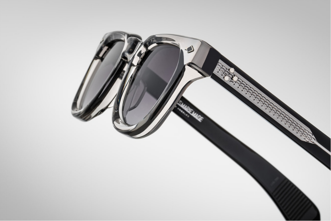 Sunglasses Model Vendome Epoxy in color Gris with Jet Lenses from Jacques Marie Mage