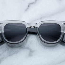 Sunglasses Model Vendome Epoxy in color Gris with Jet Lenses from Jacques Marie Mage