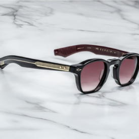 Sunglasses Model Zephirin Epoxy in Color Charlet with Burgundy Gradient lenses from Jacques Marie Mage