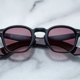 Sunglasses Model Zephirin Epoxy in Color Charlet with Burgundy Gradient lenses from Jacques Marie Mage