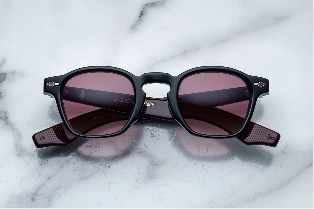 Sunglasses Model Zephirin Epoxy in Color Charlet with Burgundy Gradient lenses from Jacques Marie Mage