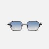Sunglasses Model Dennis in Carbon Black with Light Blue Gradient lenses from John Dalia