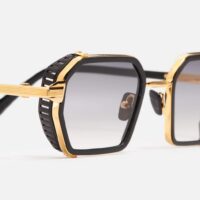 Sunglasses Model Dennis in Color Yellow Gold with Grey Gradient lenses from John Dalia