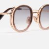 Sunglasses Model Gina in Color Rose Gold & Brown with Grey Gradient lenses
