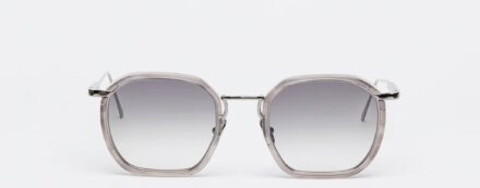 Sunglasses Model Iggy in Color Ruthenium & Crystal with Grey Gradient lenses from John Dalia