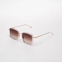 Sunglasses Model Mariah Color Rose Gold & Crystal with Brown Gradient lenses from John Dalia