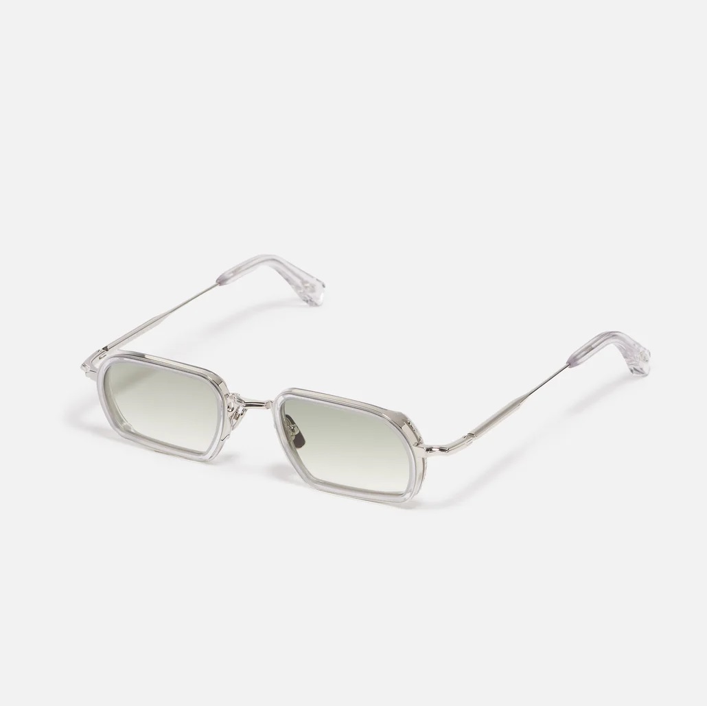 Sunglasses Model Martin in Color Silver with Light Green Gradient lenses from John Dalia