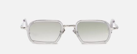 Sunglasses Model Martin in Color Silver with Light Green Gradient lenses from John Dalia