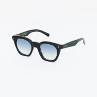 Sunglasses Model Enzo in color Infinite Black with Blue Gradient lenses from John Dalia