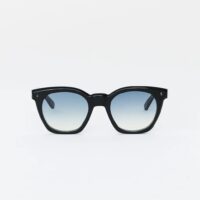 Sunglasses Model Serge in color Infinite Black with Blue Gradient lenses from John Dalia