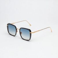 Sunglasses Model Whitney in Color Rose Gold & Navy with Blue Gradient lenses from John Dalia