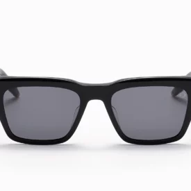 Sunglasses Model Columba in Color Black with Dark Grey lenses from Akoni