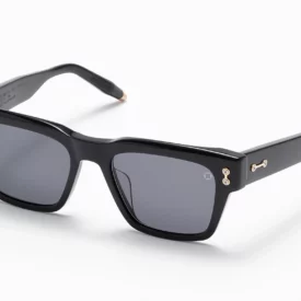 Sunglasses Model Columba in Color Black with Dark Grey lenses from Akoni