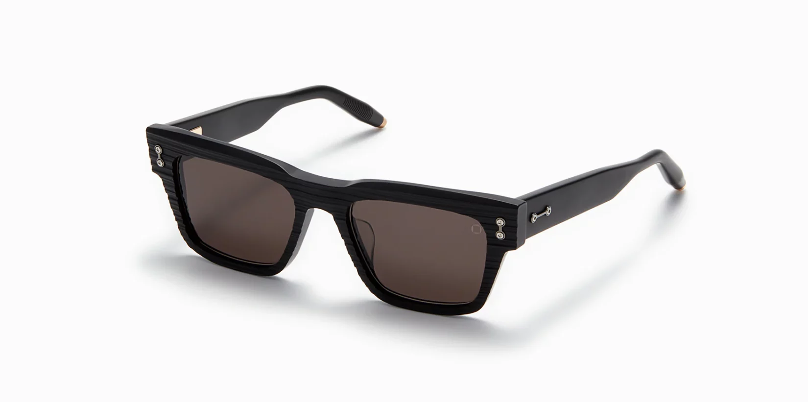 Sunglasses Model Columba in Color Scrapped Black with Dark Grey lenses from Akoni