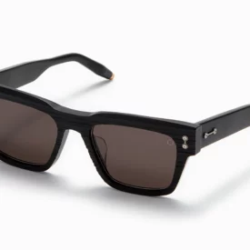 Sunglasses Model Columba in Color Scrapped Black with Dark Grey lenses from Akoni