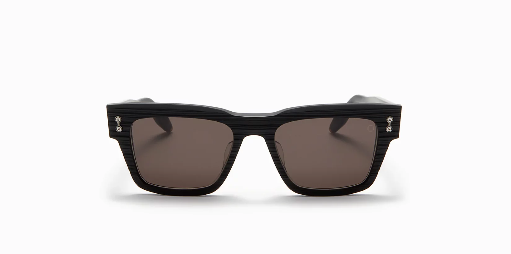 Sunglasses Model Columba in Color Scrapped Black with Dark Grey lenses from Akoni