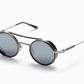 Sunglasses Model Eris in Color Black Palladium with Dark Grey & Silver Mirror lenses from Akoni