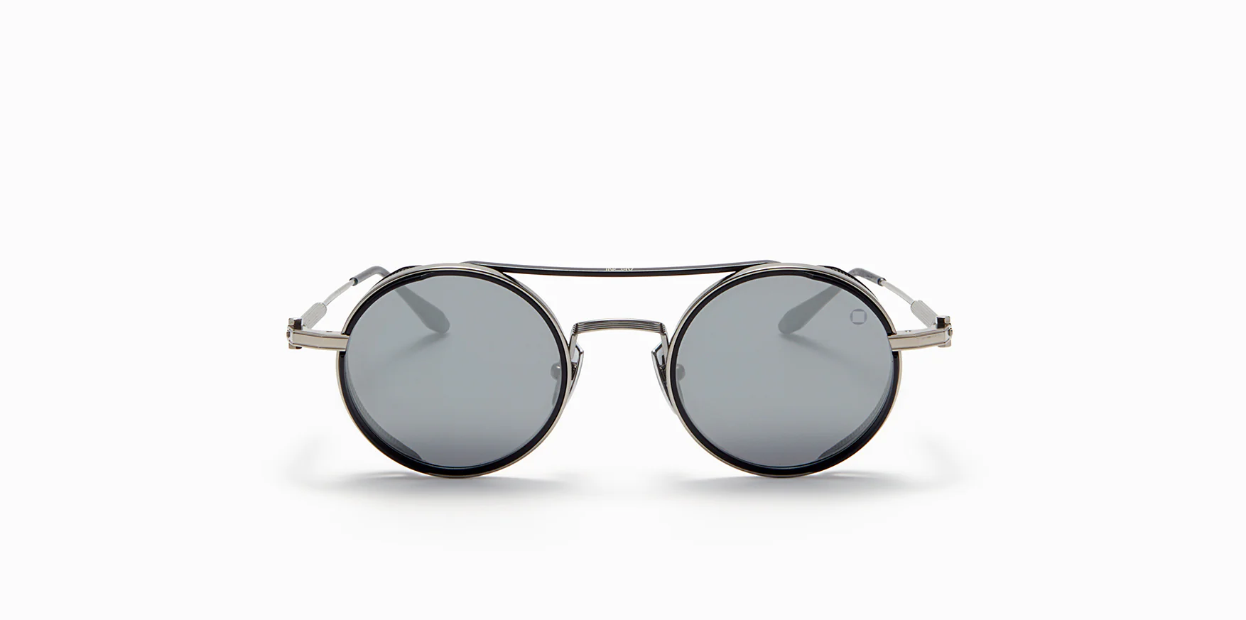 Sunglasses Model Eris in Color Black Palladium with Dark Grey & Silver Mirror lenses from Akoni