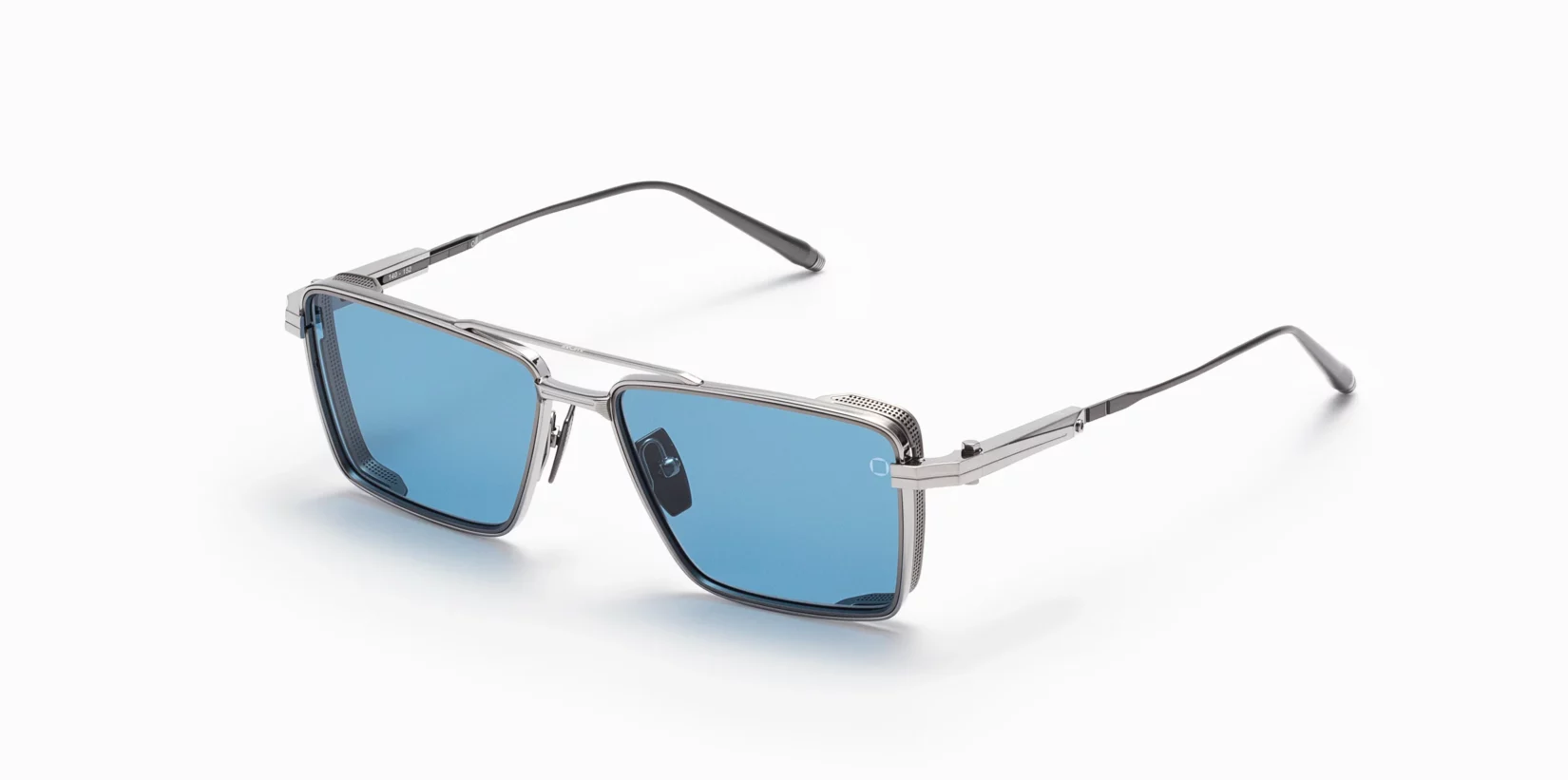 Sunglasses Model Sprint-A in Brushed Black Palladium with Dark Blue lenses from Akoni